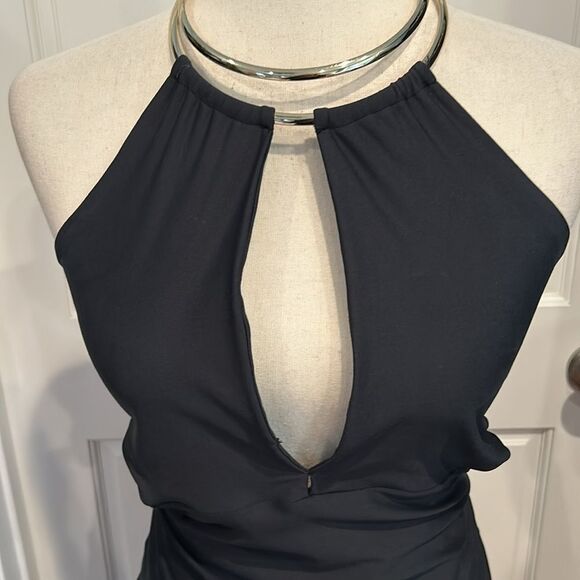 Last chance!!! Lady lux diamond Diamonds Maxi Dress Elegant Black Halter Dress - Picture 6 of 11